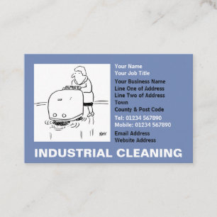 Industriell rengöringsillustration visitkort
