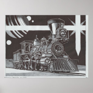 Industriell Revolution på natten Poster