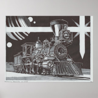 Industriell Revolution på natten Poster