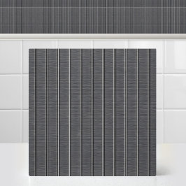 Industriell stålgrå stål vertikal metall pinstripe kakelplatta