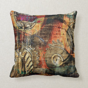 industriell steampunk kudder kudde