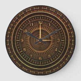 Industriell steampunk tar tid på stor klocka