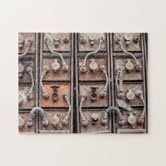 Industriell utrustning i nedlagda gruvor i Butte Pussel (Horisontell)