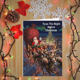 Industriell Vintage Jultomten Kort