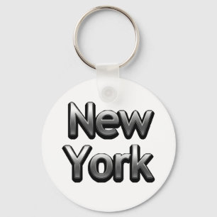 Industriella New York - på vit Nyckelring