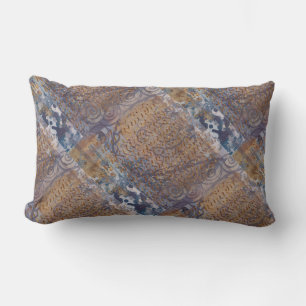 Industriellt brun grått och faux-koppar från stil lumbarkudde