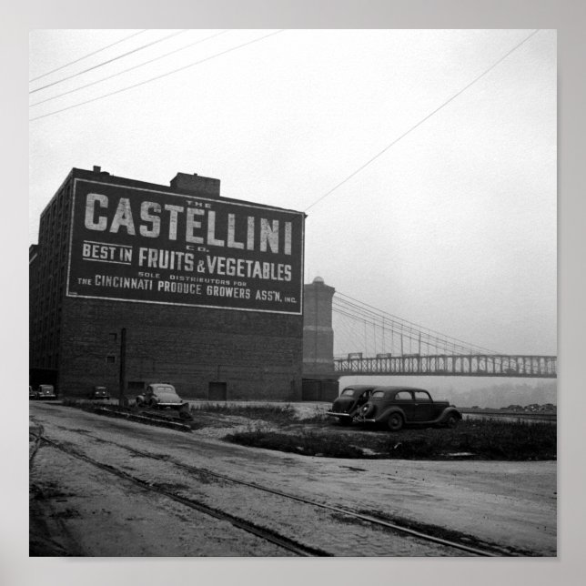 Industriellt Byggnad i Cincinnati - 1938 Poster (Framsidan)