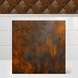 Industriellt Corten-stål Ruin Rost Metallmönster Kakelplatta