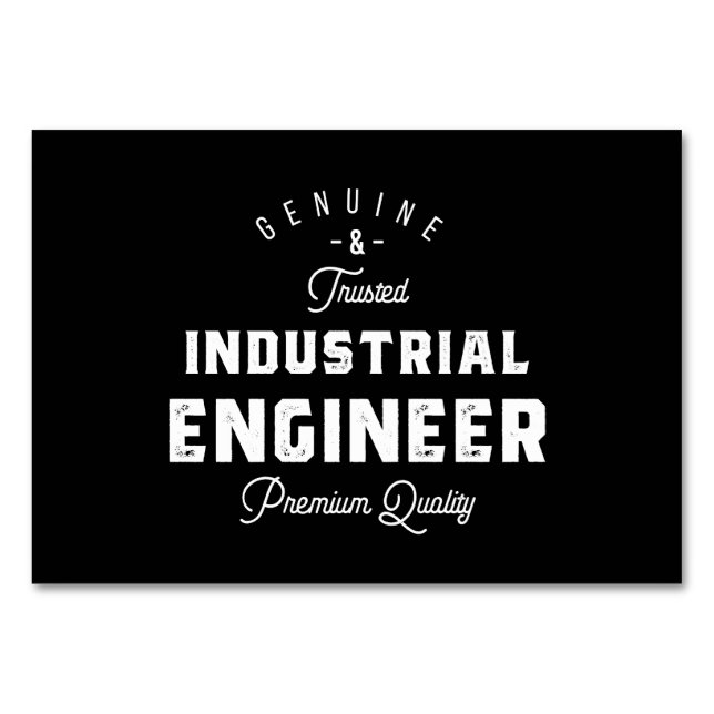 Industriellt ingenjör, coola, ingenjör, ingenjörsv bordsnummer (Framsidan)