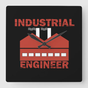 industriellt ingenjör fyrkantig klocka