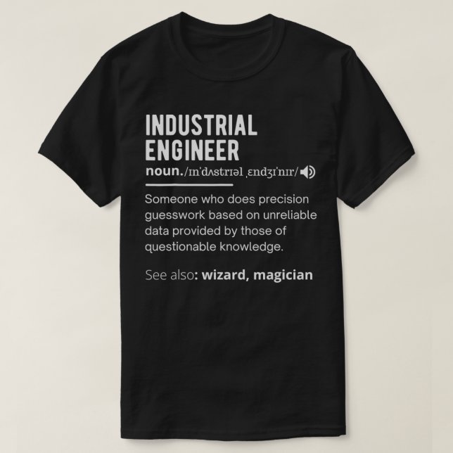 Industriellt Ingenjör Studenten för industriavfall T Shirt (Design framsida)