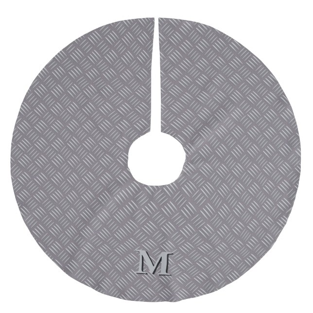 Industriellt julpynt för metallträdkjol julgransmatta borstad polyester (Framsidan)