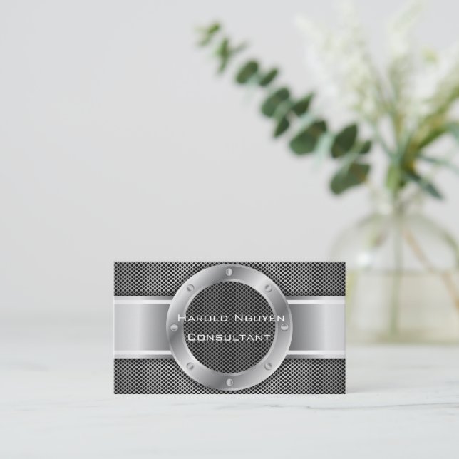 Industriellt maskintråd av rostfritt stål visitkort (Stående Fram)