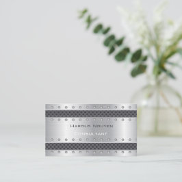 Industriellt mesh rand Metallic Stainless Steel Visitkort