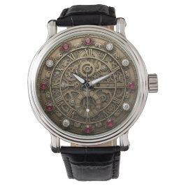 Industriellt metallur, kuggar, kuggar, Steampunk Armbandsur