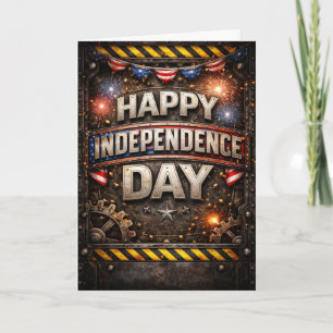 Industriellt Patriotiskt Glad Självständighetsdag Helgkort