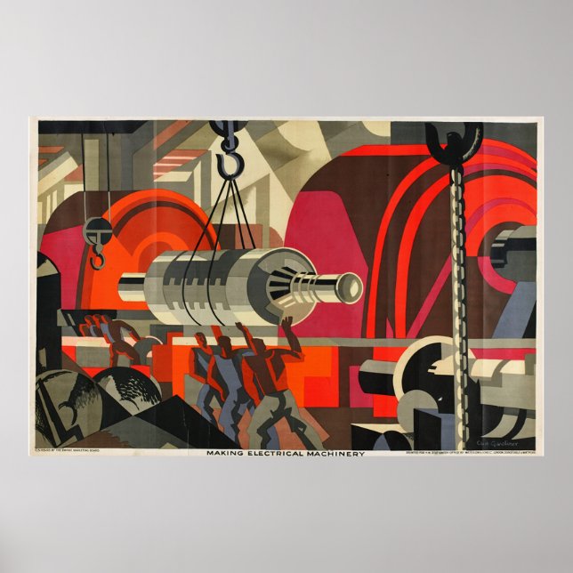 Industriellt poster elektriska maskiner (Framsidan)