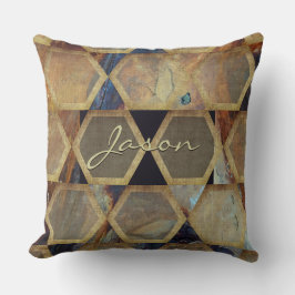 Industriellt rödbrunt bin i stil, estetisk anpassn kudde