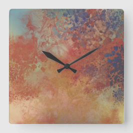 Industriellt Rustik metallisk inspirerad konst Fyrkantig Klocka