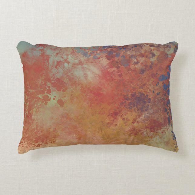 Industriellt Rustik metallisk inspirerad konst Prydnadskudde (Framsidan)