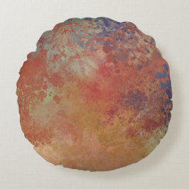 Industriellt Rustik metallisk inspirerad konst Rund Kudde