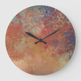 Industriellt Rustik metallisk inspirerad konst Stor Klocka