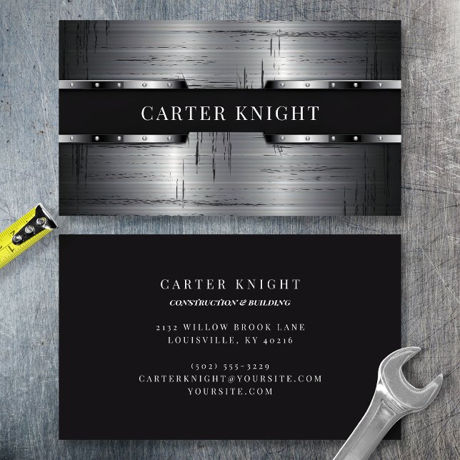 Industriellt sönderfall i Metall Visitkort (Skapare uppladdad)