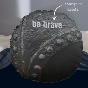 Industriellt stil i metall rund kudde