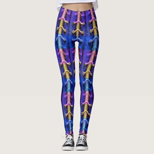 Industriellt urbaniserat, flerfärgat, abstrakt des leggings (Framsida)