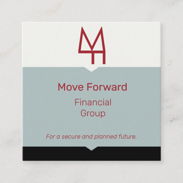 Industrifärgblock Fyrkantigt Visitkort (Framsida)