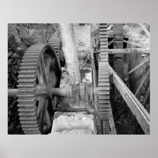 Industrifoto - Grist Mill Transmission Gear Poster