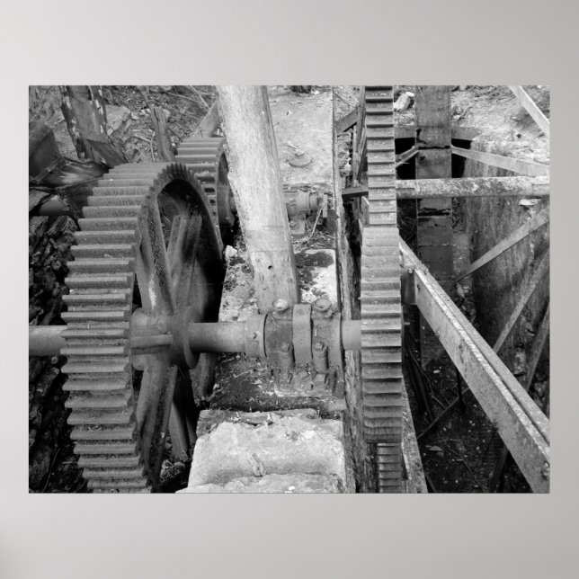 Industrifoto - Grist Mill Transmission Gear Poster (Framsidan)