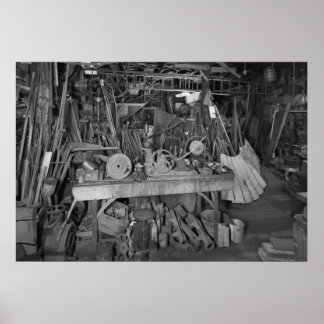 Industrifoto: Kvarn Factory Blacksmith Shop Poster