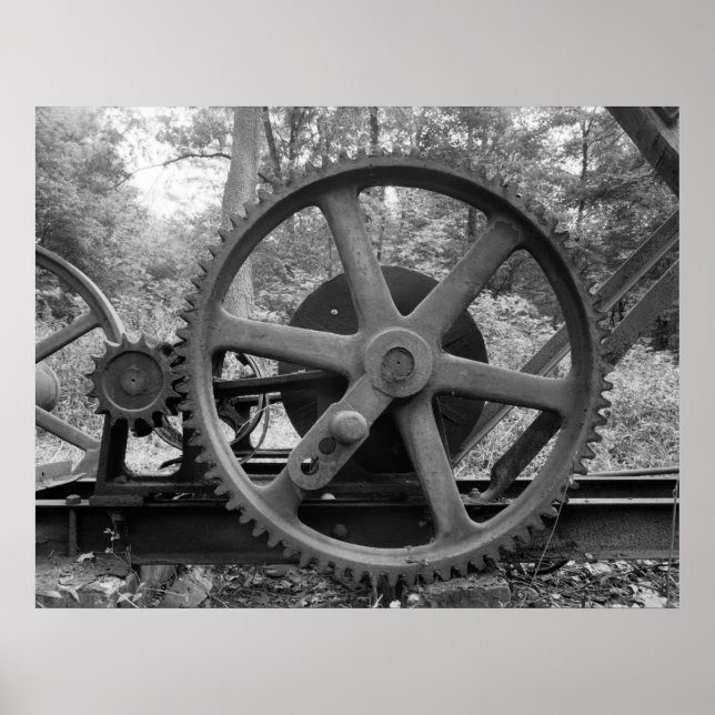 Industrifoto - Oljepumpningsredskap för att minska Poster (Framsidan)