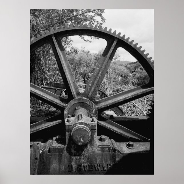 Industrifoto - Rum Distillery Bearing and Gear Poster (Framsidan)