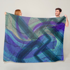 Industrilandskap Abstrakt Blanket Fleecefilt