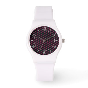 Industristålnät i Pearl Metallic Stil Dial Armbandsur