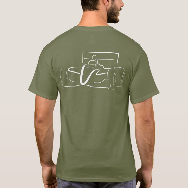 Indy Lights 01 Vit Baksida T Shirt (Baksida)