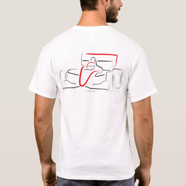 Indy Lights 1 Black and Red Back T Shirt (Baksida)