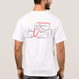 Indy Lights 1 Svart och Röd Bak T Shirt