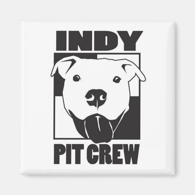 Indy Pit Crew Logotyp Magnet (Framsidan)