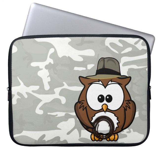 Indy uggla laptop sleeve (Framsidan)