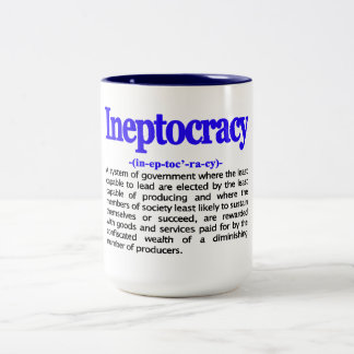 Ineptocracy definitionmugg Två-Tonad mugg