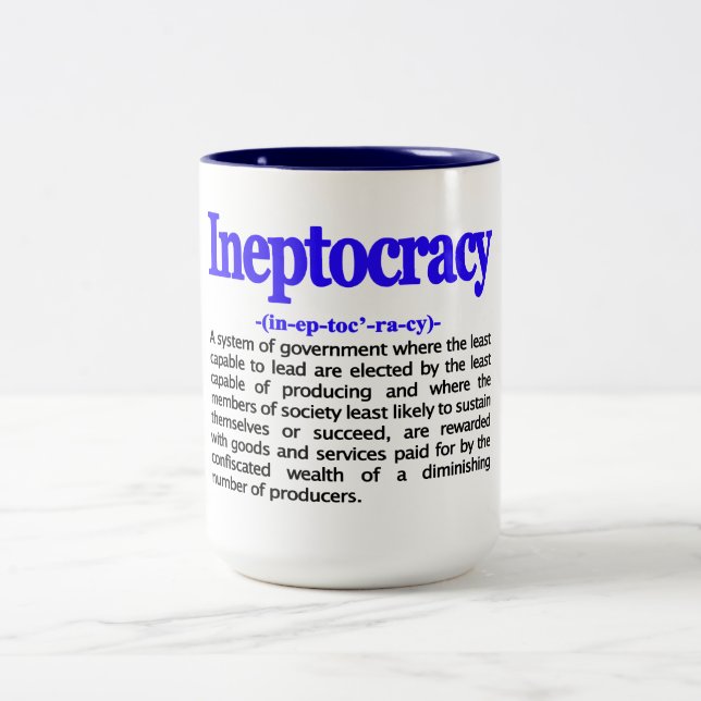 Ineptocracy definitionmugg Två-Tonad mugg (Center)