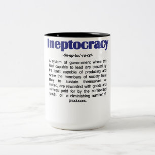 Ineptocracy definitionmugg Två-Tonad mugg