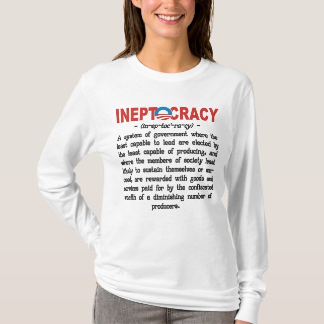 Ineptocracy för Obama administration T-tröja & T Shirt (Framsida)