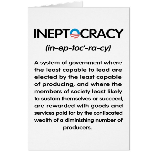 Ineptocracy Hälsningskort (Framsidan)