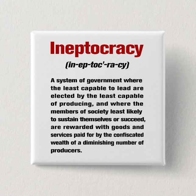 Ineptocracy Knapp (Framsida)
