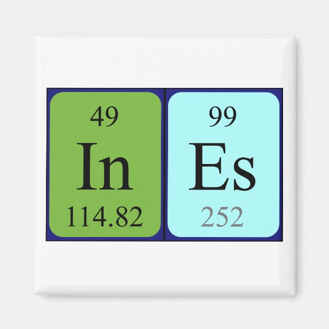 Ines Periodiska magnet bord namn (Framsidan)