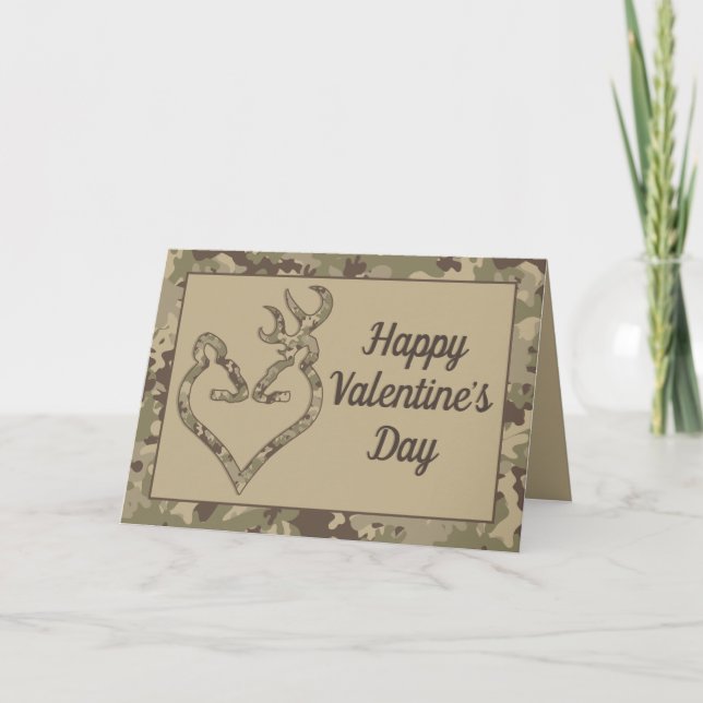 Infångad Hjort Valentine Helgkort (Framsida)